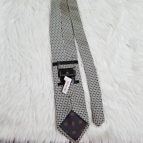 VALERIO GARATI New!!  Gold and Blue Silk Tie, 100% Silk. - Picture 6 of 10